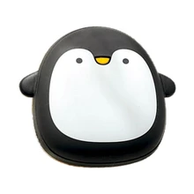 Cute Cartoon Penguin Polar Bear Electric Hand Warmers USB Rechargeable Double-Side Heating Pocket Power Bank Warmer