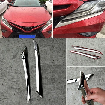 

Truck Parts Headlight Below Cover Trims decorative covers 2Pcs Car Trim for Toyota Camry 2018