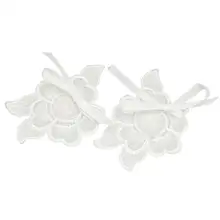 Вышивка цветок аппликация Свадебные перчатки Стразы Регулируемая ленточка на запястье