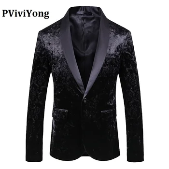 

PViviYong Brand 2019 high quality suit top for men，men Blazer British Style wedding suit men slim fit suit jacket men 1911