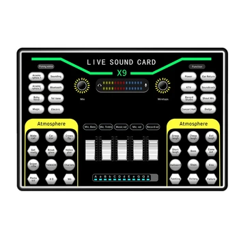 

X9 Vibrato Fast Hand K Song Recording Device Dual Mobile Phone Live Broadcast Anchor USB 2-Channel Sound Card