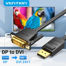 Przedłużacz DisplayPort do DVI kabel DP do DVI-D 24 + 1 kabel 1080P DP wtyczka męska do DVI męski na kabel do projektora Monitor DP do DVI kabel tanie i dobre opinie Vention Mężczyzna Mężczyzna CN (pochodzenie) Kable DP Mini DP DisplayPort 1 4 Złącze DisplayPort (DP) Pakiet 1 PLASTIKOWA TOREBKA