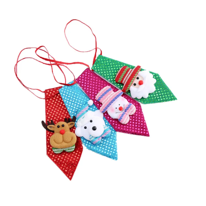 20 шт. рождественские товары для питомцев галстуки с изображением снеговика оленя