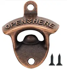 Wall Mounted Bottle Opener Vintage Metal Design Suitable for Bars KTV Hotels Homes Gifts for Men Dad Husband Perfect Tool 20pcs