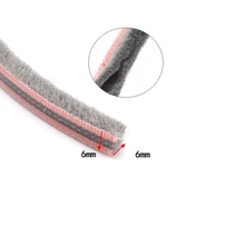 

6m x 6mm x 6mm aluminum sliding door window brush pile seal dustproof strip weatherstripping draught excluder