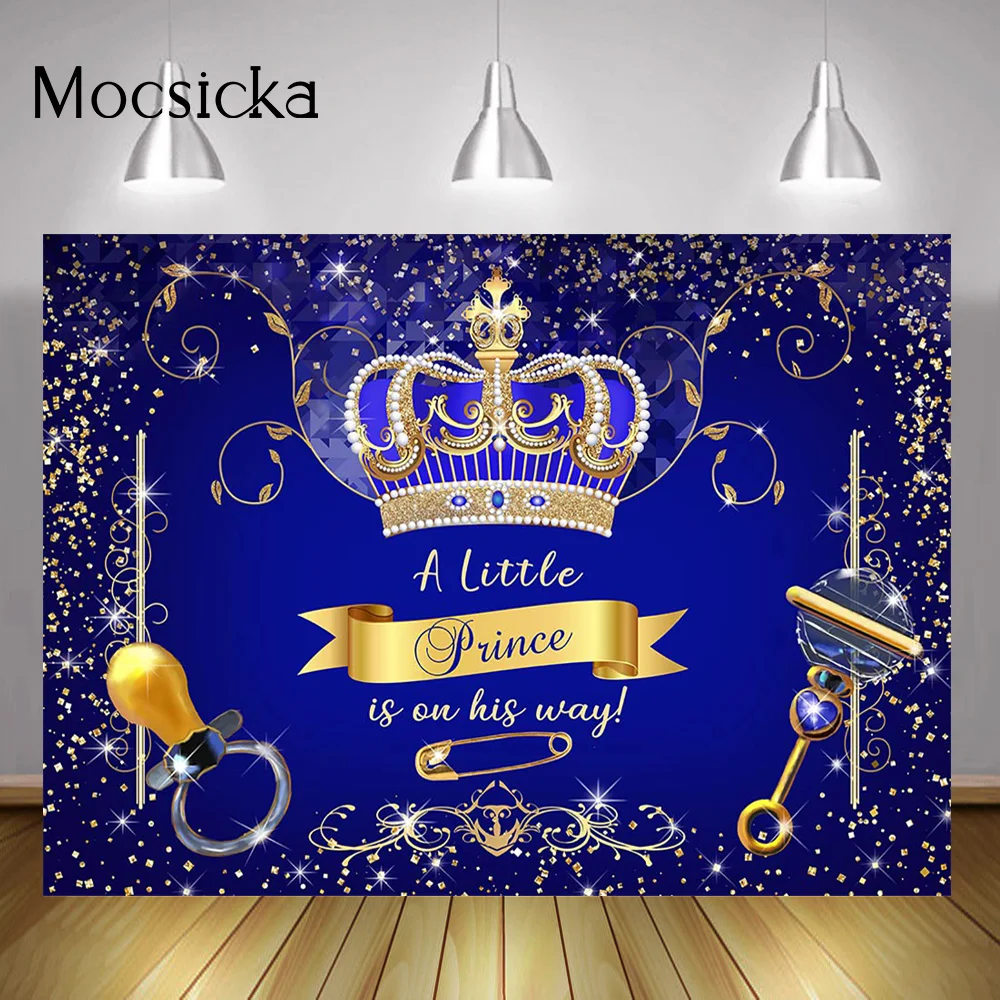 Blue baby boy Babyshower Theme Birthday Party Wall Backdrop, Photo Prop