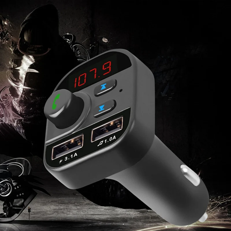 Автомобильный комплект громкой связи беспроводной Bluetooth 5,1 fm-передатчик lcd MP3-плеер USB зарядное устройство 3.1A автомобильные аксессуары Handsfree