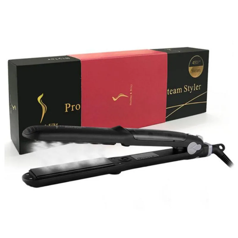 

Electric Steampod Flat Steamer Hair Straightener Iron Styler Wand Ceramic Fast Heater Nano Steam Straighter Hairstyling Salon
