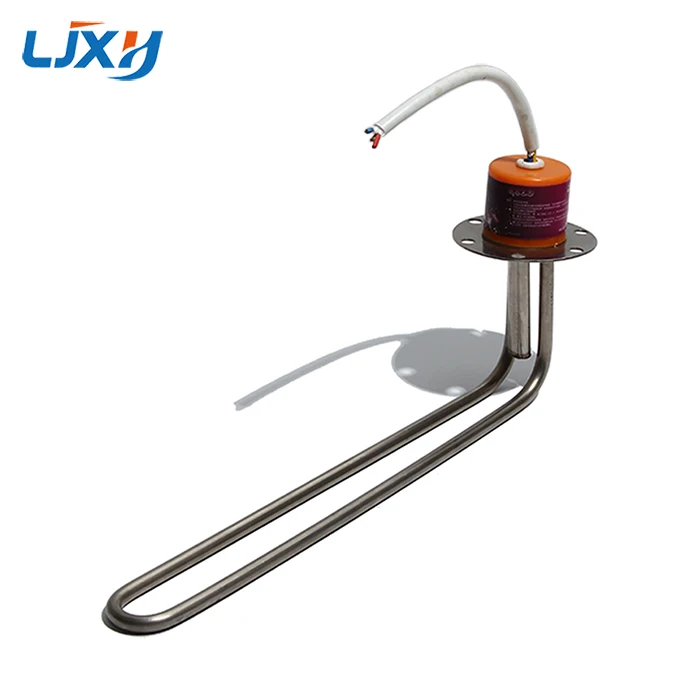 LJXH 80mm Flange Bottom Inserted Solar Water Heater Electric Heating Tube 1500W Anti-dry Heating with Temperature Control