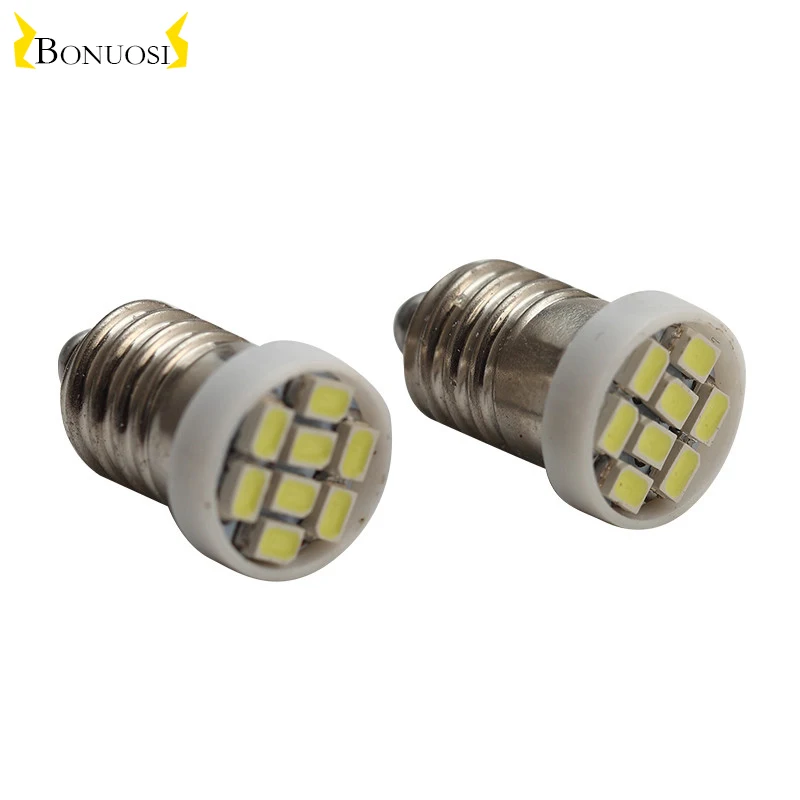 E10 светодиодный 8 SMD 3020 лампы Белый свет DC 24V набор сделай сам для чтения номерной