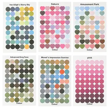 

18pcs Morandi Color Sticker Colorful Sticker Wall Sticker Candy Color Sticker Photo Stickers for Boys Girls Students