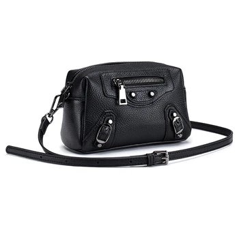 

Women Bag Designer New Crossbody Bags For Women Phone Bag Small Shoulder Bag Cow Leather Motorcycle Bag Handbag