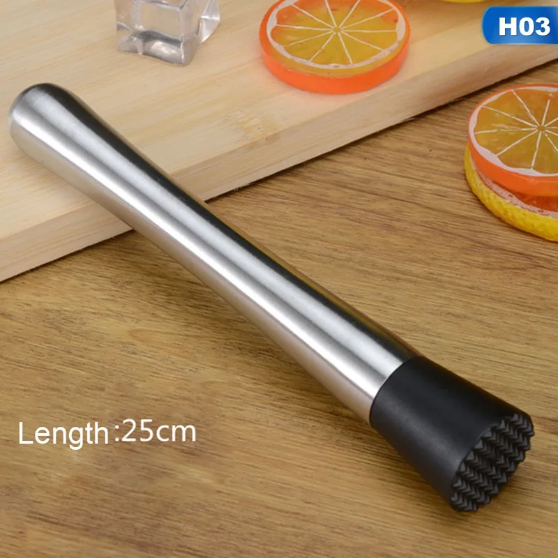 1 шт. из нержавеющей стали Бар коктейль Mojito мята Muddler DIY Напиток Фруктовый Лед вспениватель молока Muddler Бармены барные инструменты