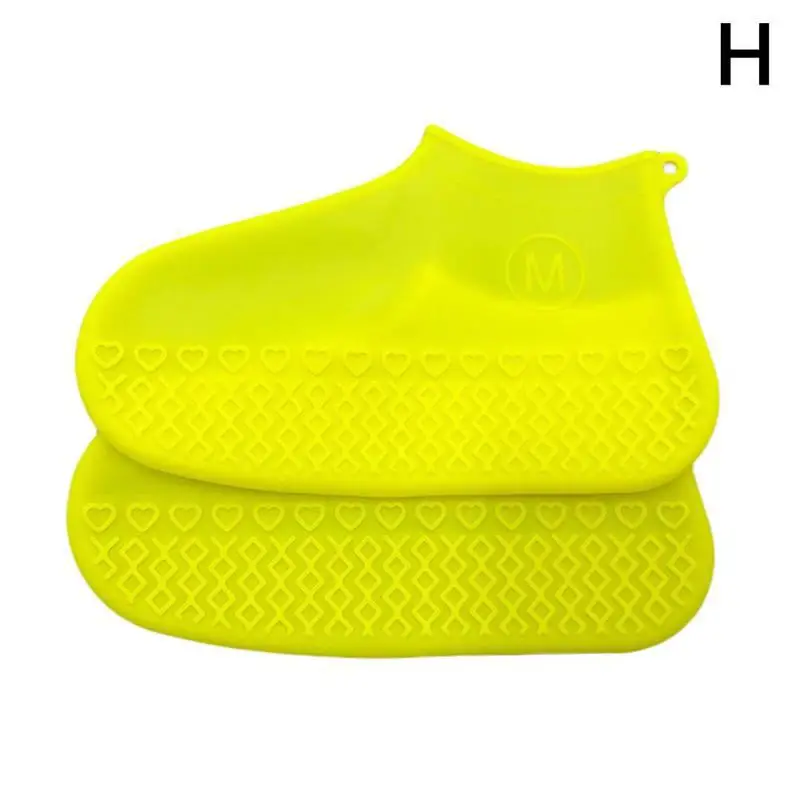 Многоразовые водонепроницаемые непромокаемые чехлы для обуви Силиконовые Мужские резиновые сапоги Нескользящие моющиеся унисекс износостойкие перерабатываемые - Цвет: yellow