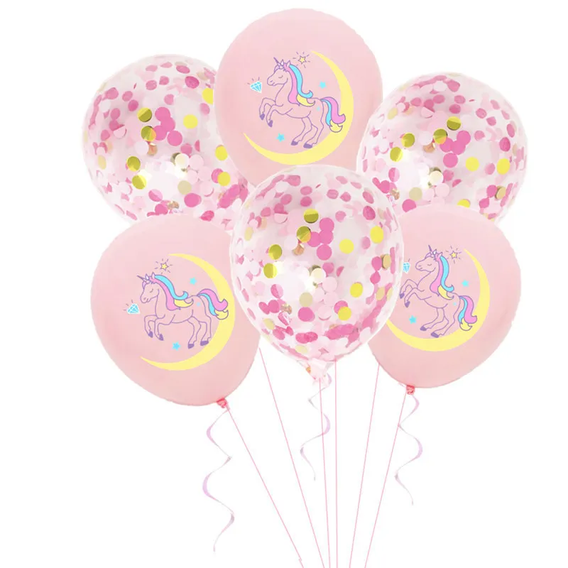 

10PCS 12 Inches New Unicorn Rose Gold Confetti Balloon Party Decoration Latex Unicorn Balloons Birthday Party Supplies