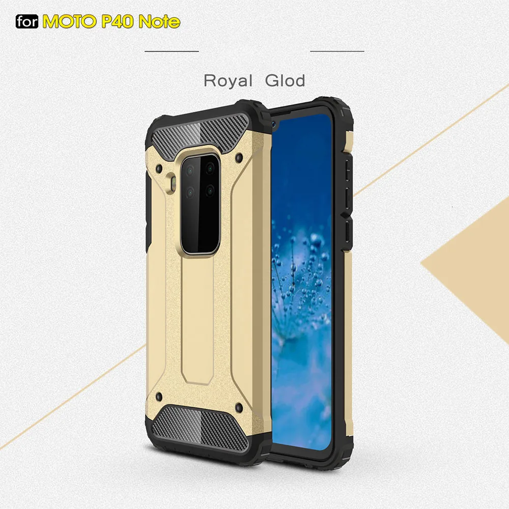 1000 шт Бронированный чехол для Motorola Moto P50 P40 power P30 Note Z4 Play E5 Plus E3 M Z Paiy противоударный Гибридный двухслойный чехол