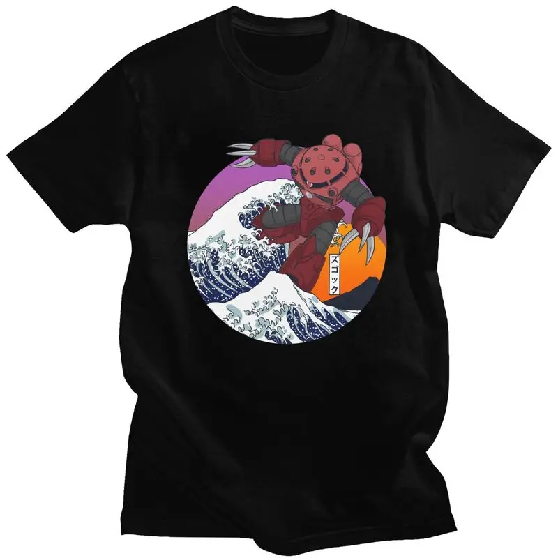 Zgok Of Kanagawa Gundam Футболка Мужская хлопковая футболка модные футболки с коротким