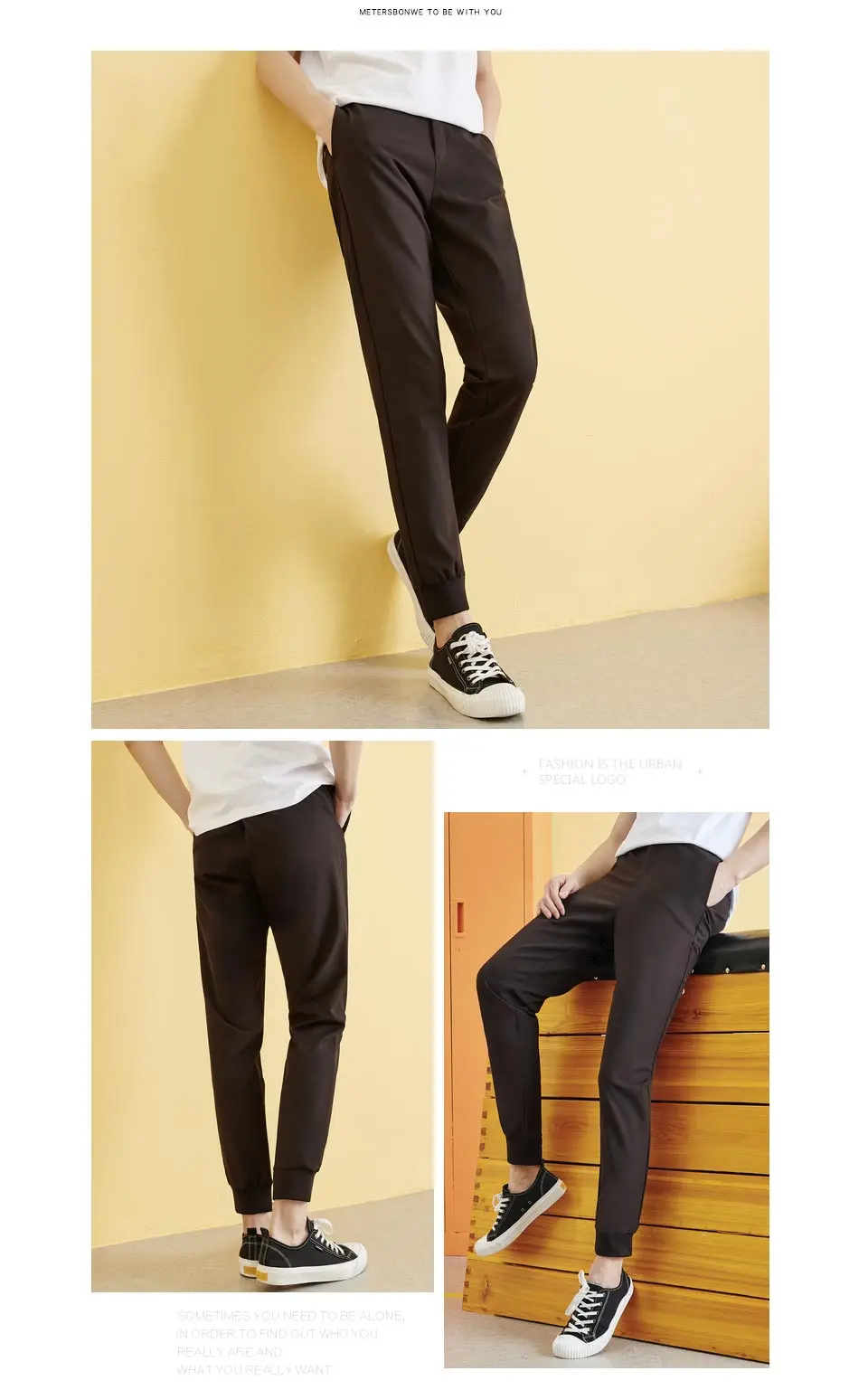 Metersbonwe, мужские спортивные штаны, новые осенние повседневные брюки, прямые брюки, модные штаны для бега, мужские Брендовые брюки высокого качества
