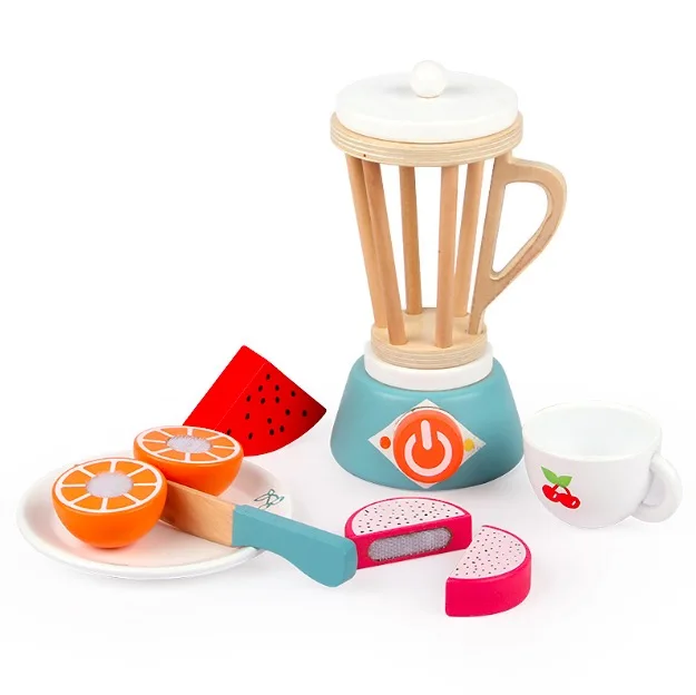 Montessori Mama Wooden Toy Blender, Juicer and Smoothie Maker for Pretend  Play Kitchen Accessories. Toy Mixer for Kids Includes Cup, Mixer, and Fruit