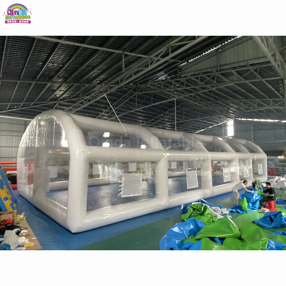 Custom Factory Price Inflatable Arch Tent/ Transparent Inflatable House/ Pool Cover Inflatable Party Tent For Sale transparent pvc hot water bathtub inflatable swimming pool cover tent