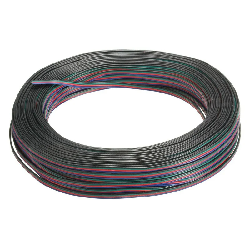 

4 Pin Wire Extension Connector Cable Cord For LED RGB Strip 3528 5050 Connector Colourful 50M