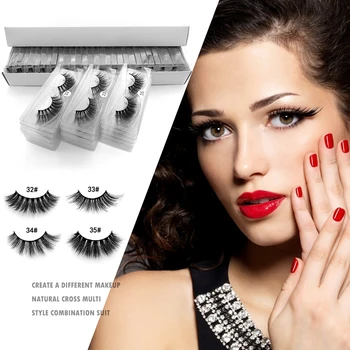 

3D Mink Hair False Eyelashes Makeup Beauty Extension Portable Natural/Thick Eye Lashes Safety Tool Female Using Kit