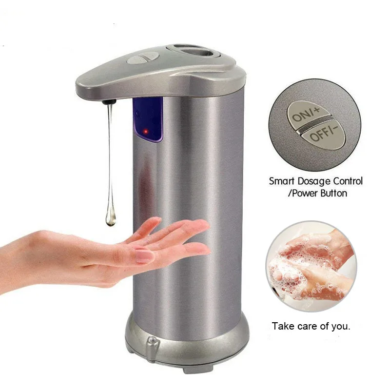 

HOT Touchless Automatic Soap Dispenser Motion Sensor Stainless Steel Hands-Free Device TI99