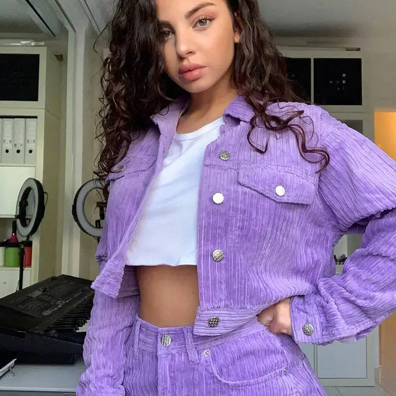 

2019 New Women Coat Cotton Single Breasted Turn Down Collar Short Style Fall-Winter Jacket Outwear For Female