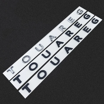 

3D ABS Letters Emblem for TOUAREG Car Styling Middle Trunk Word Logo Badge Decoration Sticker Chrome Matte Black Glossy Black