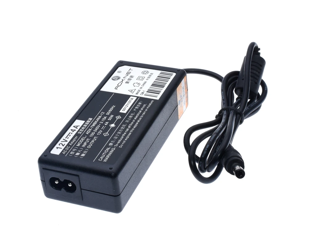 1 шт. 12V4A AC 100 V-240 V 50W конвертер адаптер питания DC12V 4A 2.1mm-2,5 мм DC Штепсель Питание адаптер