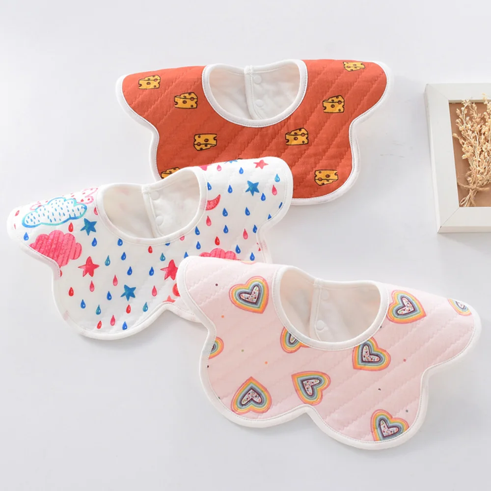 baby accessories drawing	 3 Pieces Baby Bibs Waterproof Flower Shape Round Neck 360 Degree Rotation Burp Cloths Saliva Towel Infant Feeding Stuff baby accessories diy