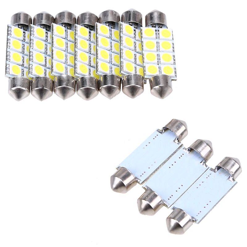 POSSBAY 10x41 мм 5050 8SMD белый микро общий интерьер автомобиля фестон купольная лампа