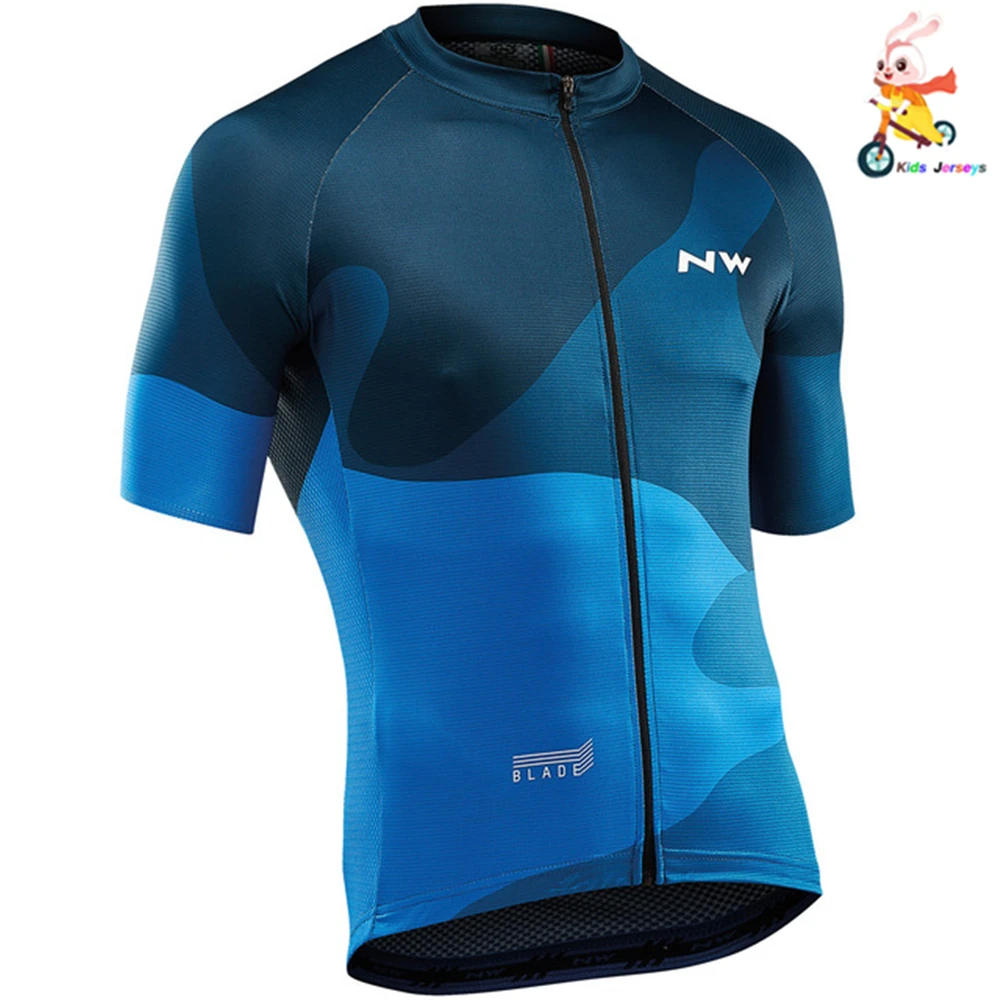 Детский комплект для велоспорта Pro Team Northwave Cycle Jersey Mtb с коротким рукавом, Майки для велоспорта, одежда для девочек и мальчиков, велосипедная одежда - Цвет: only jerseys