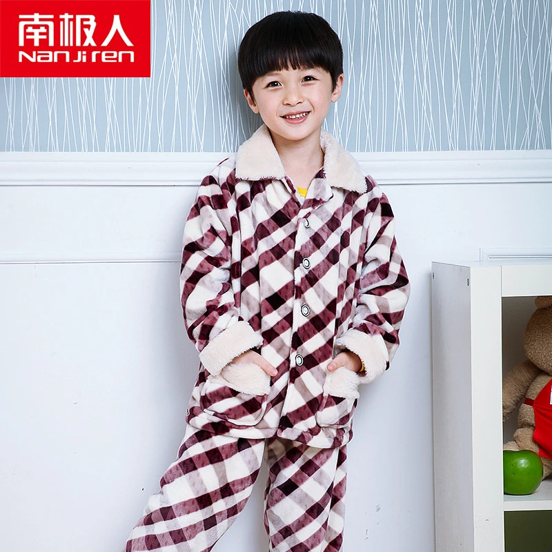 NANJIREN Kids Pajamas Boys Flannel Sleepwear Fleece Nightwear Set Baby  Coral Velvet Warm Thick Nightclothes Children Pajamas|Pajama Tops| -  AliExpress