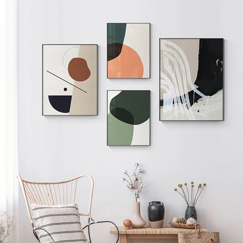 Llena De Color Tu Hogar: Cuadro Abstracto Sobre Lienzo – Póster De Pared Vibrante Y Moderno