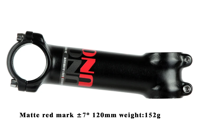 UNO вынос руля для велосипеда-7 17 градусов Сверхлегкий Алюминиевый 7050 Красной отметке 31,8 мм: 60, 70, 80, 90, 100 110 120 130 мм стержень для дорожного велосипеда king из алюминиевого сплава - Цвет: 7 Degree matte 120mm