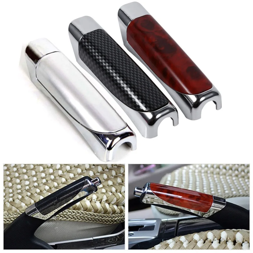 1Pc Car Hand Brake Comfortable ABS Smooth Carbon Fiber Style Protector Decor Cover SUV Auto Interior Accessories Car Decoration