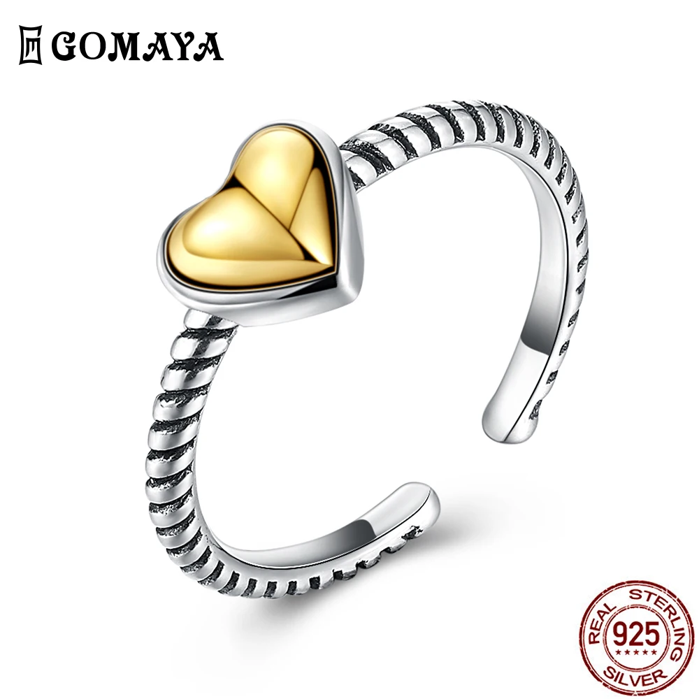 GOMAYA 925 пробы Серебряное кольцо в форме сердца для Для женщин Романтический