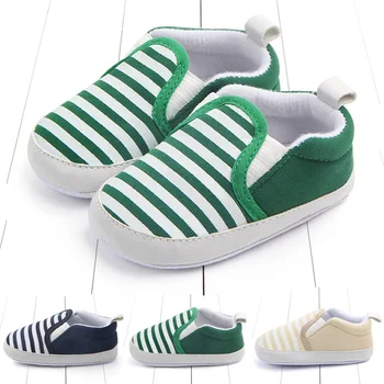 

Baby Boys Kids Shoes Non-Slip Striped Toddlers Children First Walkers Stripe Shallow Casual Newborn Infantil Crib infant Shoes