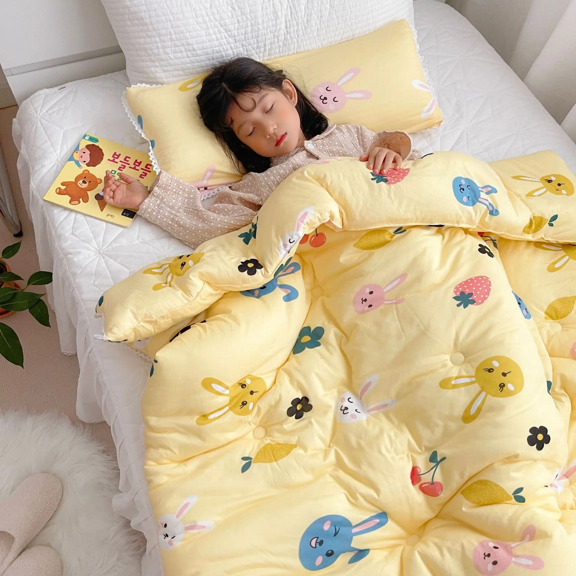 Baby Bed Cot Quilt 120*150cm Summer Toddler Bedding Cute Comfy Warm Blanket Kindergarten Children Boys Girl Cotton Skin-friendly