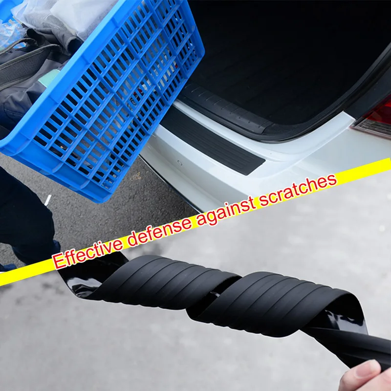 90*8 см автомобильный порог для багажника пластина протектор заднее защитное покрытие для бампера резиновая накладка декоративная против царапин крышка полосы аксессуары
