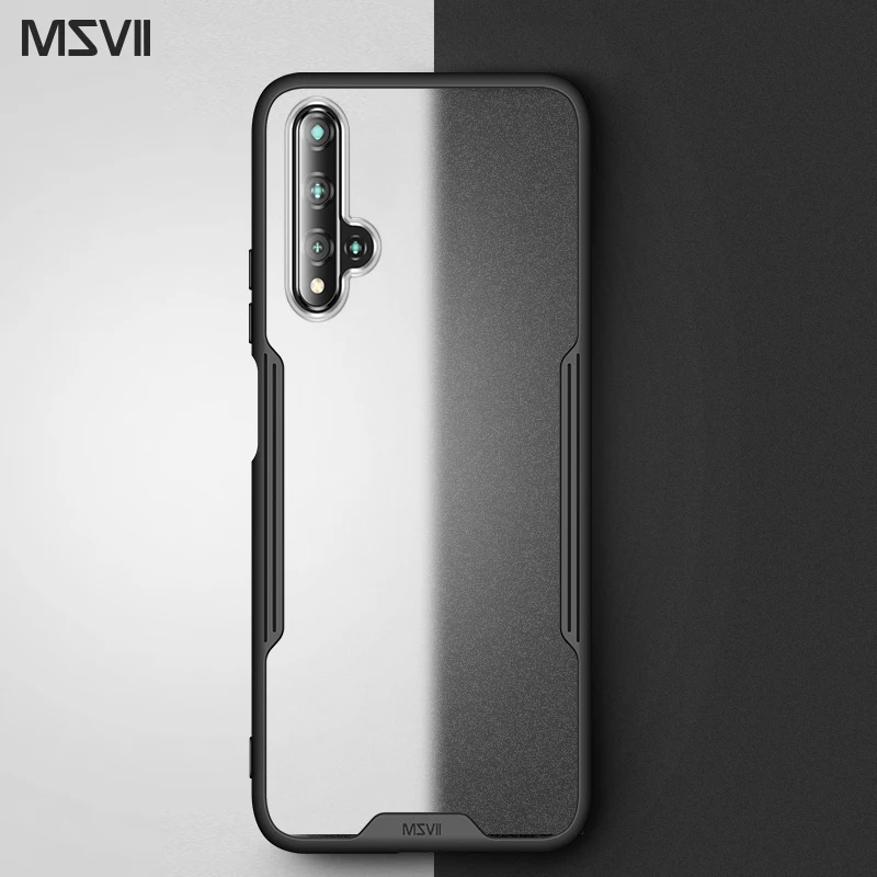 Силиконовый чехол Msvii для Huawei Honor 20 Прозрачный V20 Pro защита экрана|Бамперы| |