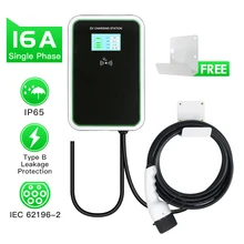 EVSE J1772 IEC 62196-2 Amounted Wallbox RFID EV Charger Electric Vehicle Charging Station with LED Display BMW BENZ HONDA VW ID