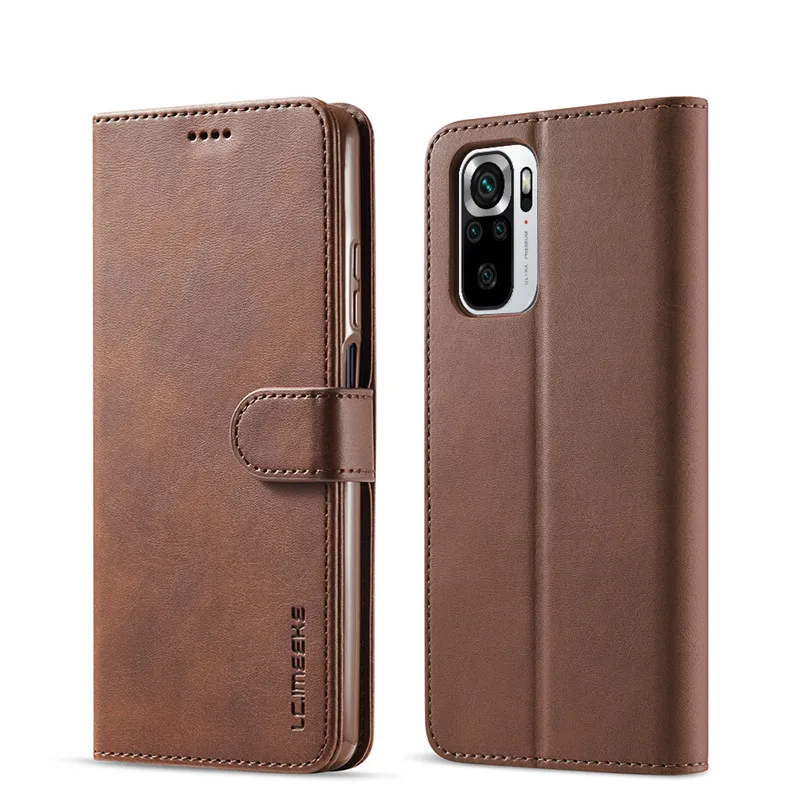 Чехол для телефона Redmi Note 10S кожаный Винтажный чехол-кошелек Xiaomi чехол с откидной