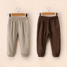 Китайский костюм в стиле ретро для мальчиков и девочек; брюки; сезон весна-осень; Детские повседневные брюки унисекс в этническом стиле; китайский стиль; Chi