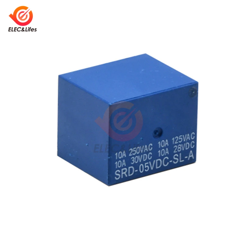 5 шт 5В реле постоянного тока SRD 05VDC SL A 12VDC 24VDC 48VDC 5V 12V 24V 48V 10A 250VAC PCB 4PIN T73|Реле| |
