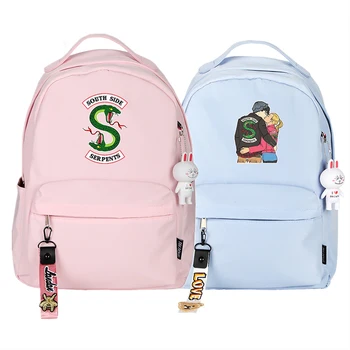 

Riverdale Women Pink Backpack Kawaii Travel Backpack Nylon School Bags for Teenage Girls Mochila Feminina Riverdale Back Pack