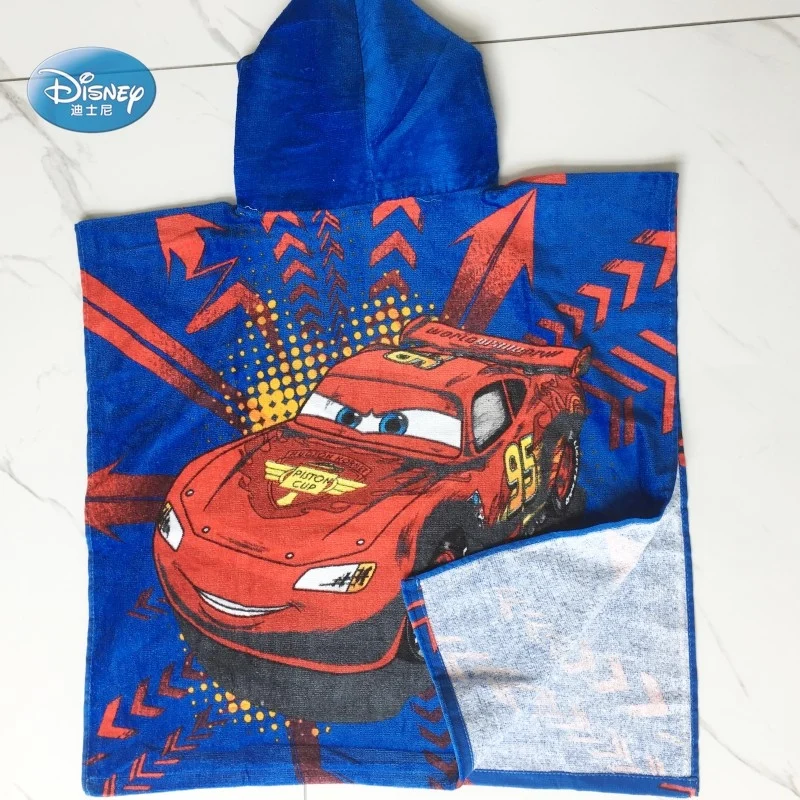 Disney с капюшоном для маленьких детей героями мультфильмов Полотенца s Синий Mc Queen