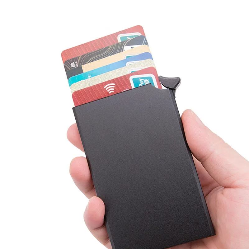 ZOVYVOL, новинка, RFID, Противоугонный, кредитный держатель для карт, тонкий чехол для ID карты, унисекс, автоматически, твердый металлический кошелёк для банковских карт, бизнес мини
