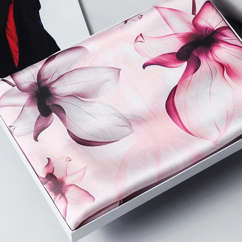 

100% Pure Silk Scarf for Women Hangzhou Real Silk Wraps Echarpe Ladies Printed Shawls Foulard Femme Natural Silk Scarves Long